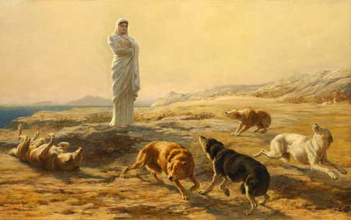 Pallas Athena and the Herdsman's Dogs, Briton Riviere (20X32)
