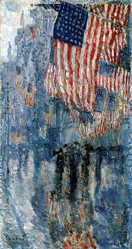 Fifth Ave in the Rain, Childe Hassam (22X42)