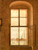 Fine Art Prints View from the Artists Studio, Friedrich, 16x21, serene harbor scene through open window with boats and cloudy sky, warm sepia tones.