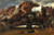 Fine Art Prints The Battle on the Bridge, Arnold Böcklin, 16x26.75 inches, vivid depiction of chaotic battle scene with nude figures and horse on bridge.
