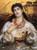 Fine Art Prints Medea by Fredrick Sandys, a woman in white dress with red jewelry holds a vessel, in a 16X21.5 inch painting.