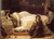 Fine Art Prints Phaedra by Alexandre Cabanel, 16x22 inches, depicts a reclining woman in white beside a kneeling figure and standing woman in ancient attire.
