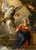 Fine Art Prints The Annunciation by Albrecht Durer, 16x22 inch art print, angel and Virgin Mary in Renaissance-style depiction with vivid red, blue, and gold tones.