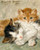 Sleepy Kittens, Henriette Ronner (16X20)