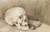 Still Life with Skull and Book, Mankes (14X22)