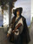Fine Art Prints Art and Liberty by Louis Gallait, 22x29.5 inches, depicting a man in 16th-century attire holding a sword and gun on a balcony.
