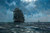 Fine Art Prints The Southern Cross, a 16x24 Dawson painting depicting a large ship sailing through choppy waters under a cloudy blue sky with another ship in distance.