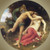 Fine Art Prints Flora and the Zephyr, a 16x16 Bouguereau painting depicting two nude figures, a woman in red and a man embracing her outdoors.