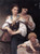 Fine Art Prints The Secret, Bouguereau painting, 16x21.5 inches, oil on canvas artwork depicting a woman, girl, and child in classic attire.