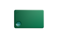 A front-facing image of a Life360 Tile Slim - Green Surf