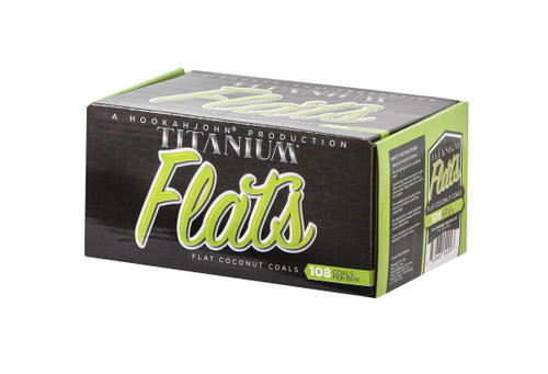 HookahJohn Titanium Coconut Coals 108pc Flats HookahJohn Titanium Coconut Coals 108pc Flats