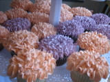 Hydrangea Cupcakes with Buttercream Frosting