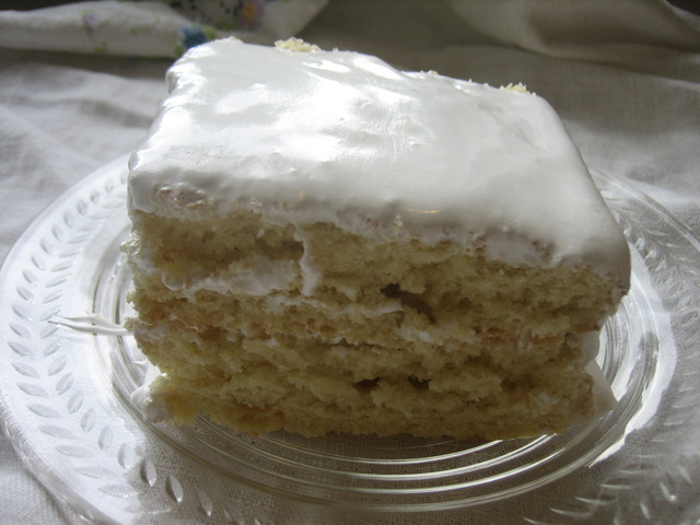 Yellow Butter Cake with Seven Minute Frosting Maggie & Molly's Bakery