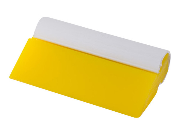 3.5" Light Yellow Hard Squeegee with Handle - carcareshoppe.com