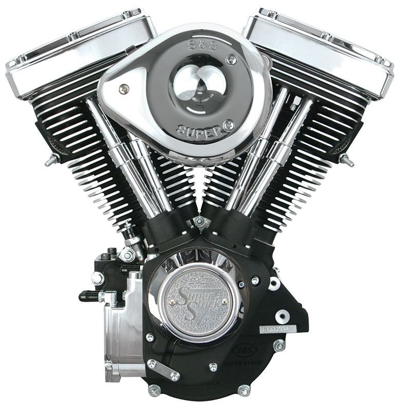 V80 Complete Assembled Engine - Wrinkle Black