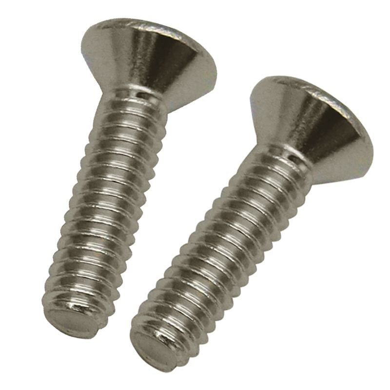 Teardrop Cover Screws, Bright Stainless Steel - 2 Pack