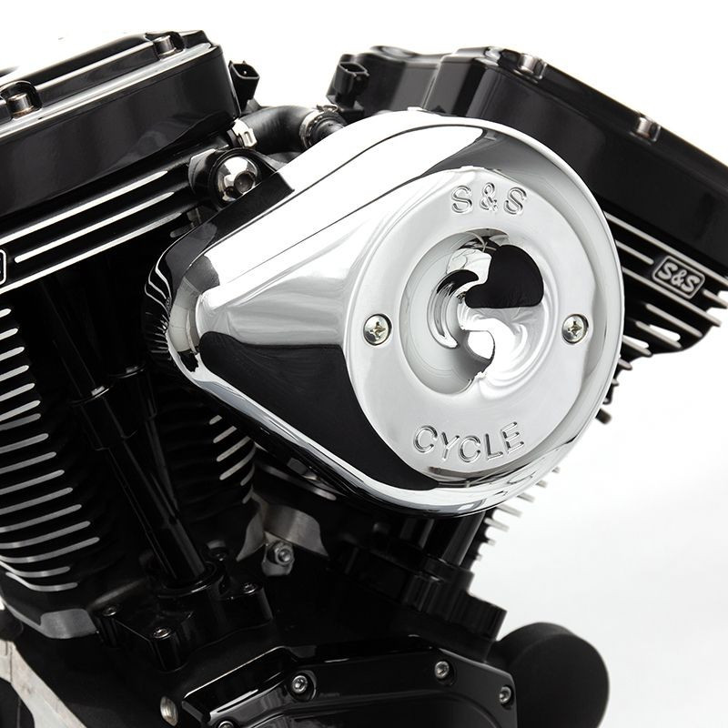 S&S Stealth Two エアフィルター 170-0298E Chrome Stealth Teardrop Air Cleaner Kit for 2008-'16 Touring and