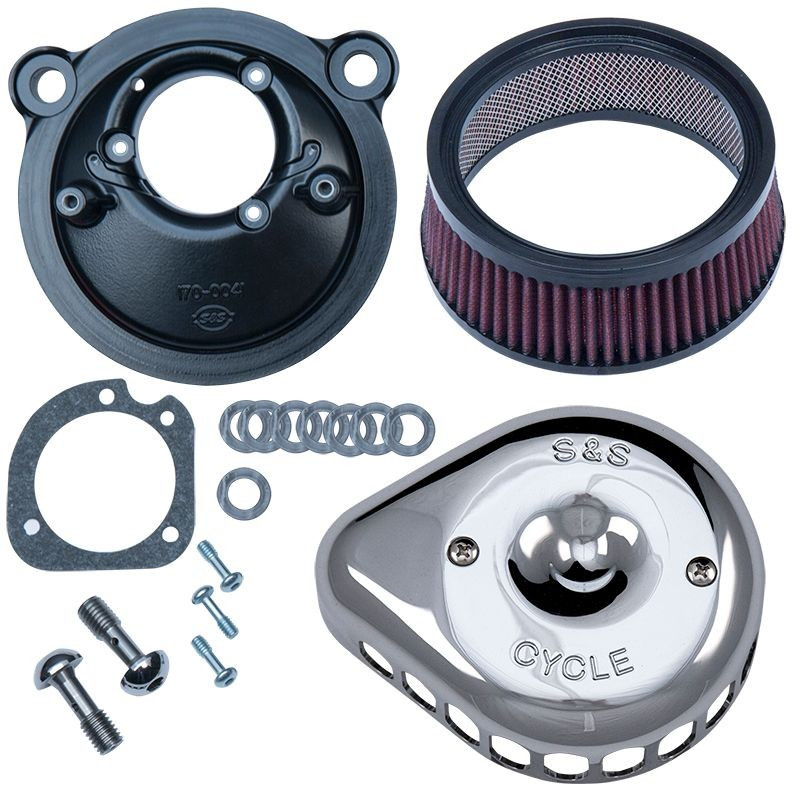 Stealth Air Cleaner Kit with Chrome Mini Teardrop Cover for 2007