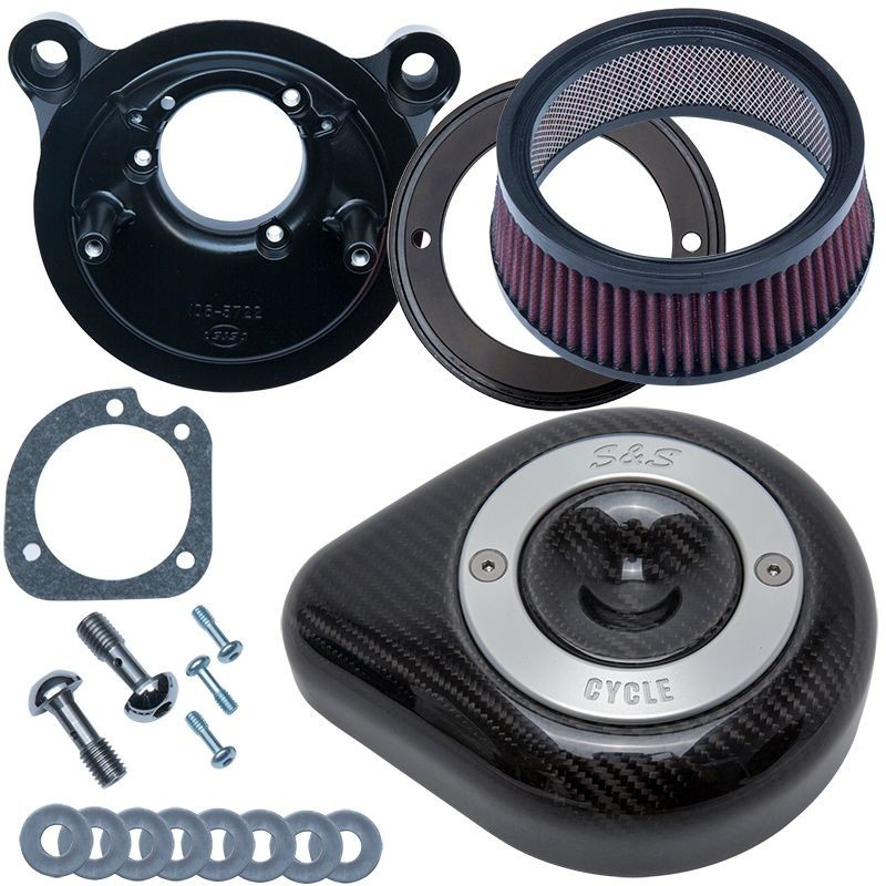 Stealth Air Cleaner Kit With Carbon Fiber Teardrop for 2001-'17