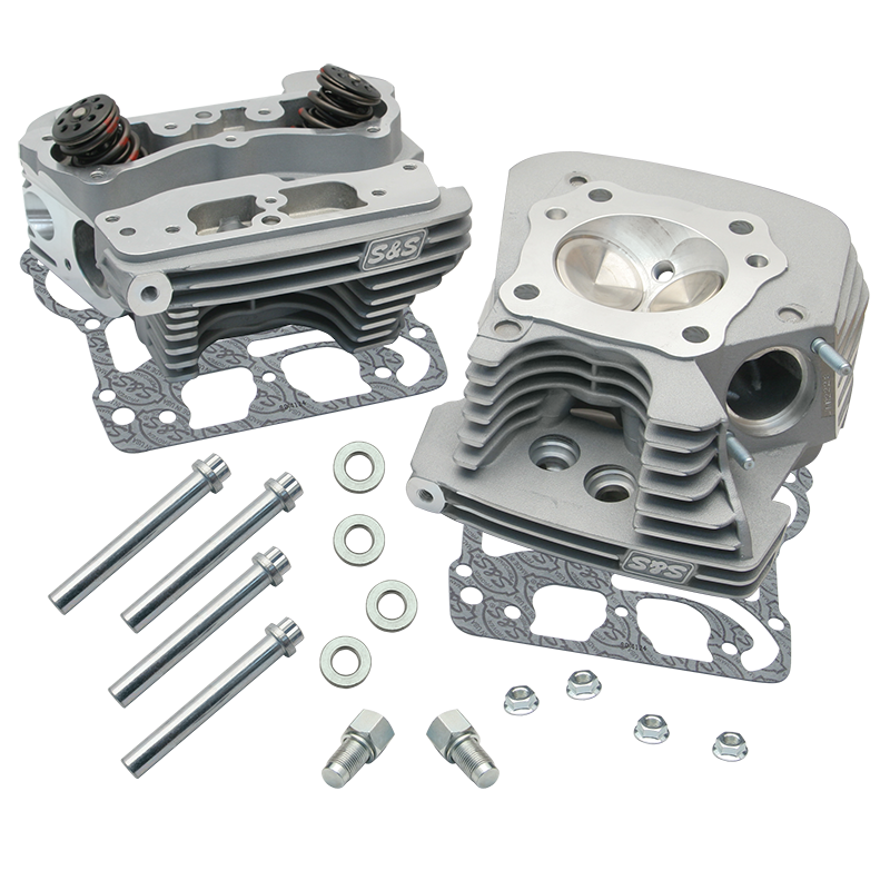 S&S® Super Stock® 89cc Cylinder Head Kit For 1999-'05 HD® Big Twins - Silver Powder Coat Finish