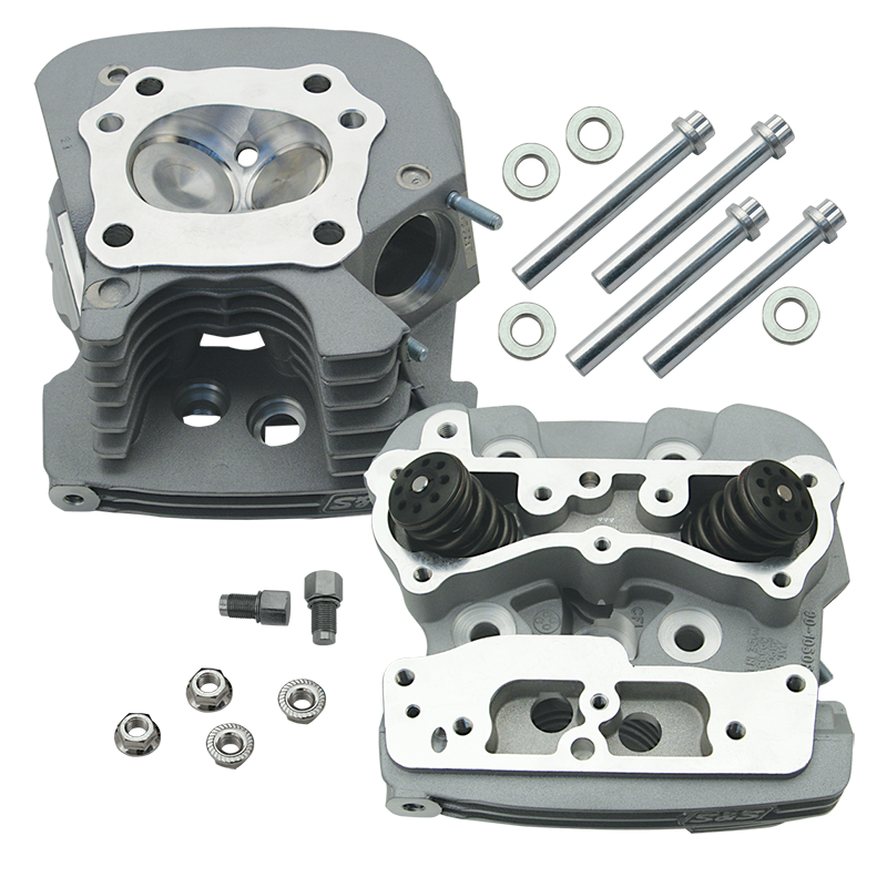 S&S® Super Stock® 79cc Cylinder Head Kit For 1999-'05 HD® Big Twins - Silver Powder Coat Finish