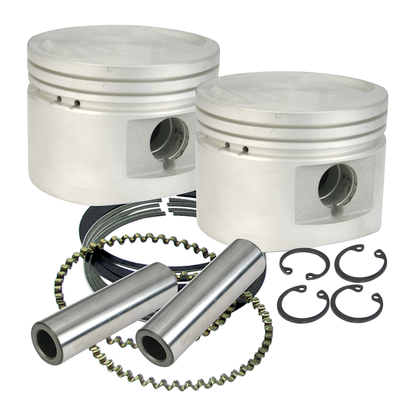 S&S® 80" Cast Flat-Topped Replacement Piston Kits For 1984-'99 HD® Big Twins W/ Stock Heads or S&S Performance Replacement Heads - STD
