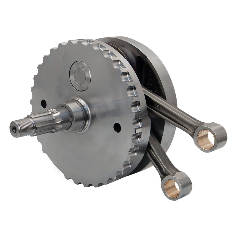 S&S® 4-3/8" Stroke Flywheel Assembly W/Sprocket Shaft Bearing Race For 2003-'06 Internally Balanced HD® Big Twins