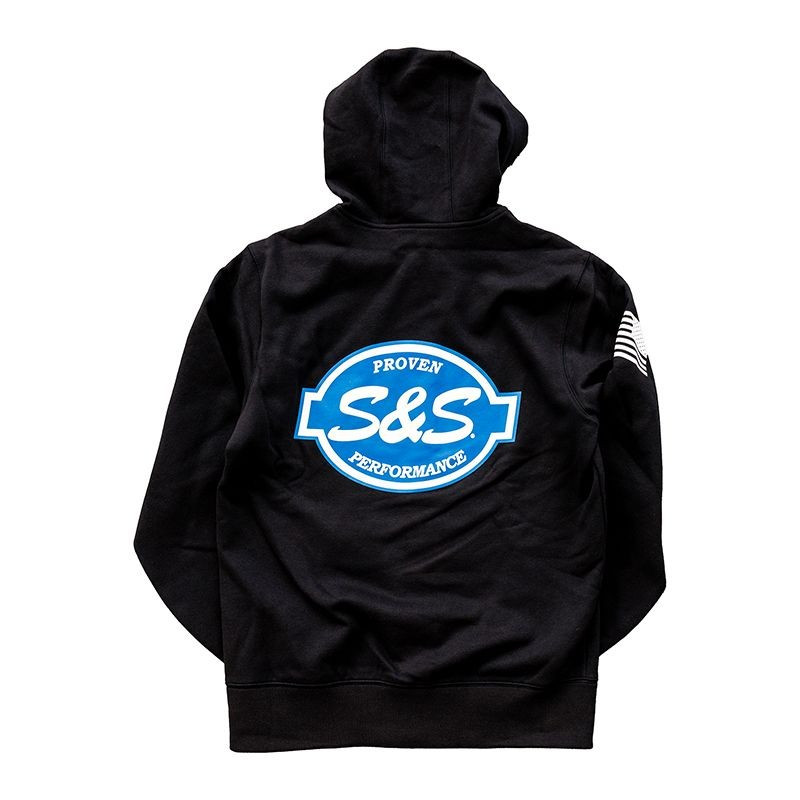 【000081】2002 S&S MEN'S COLLECTION S&S Cycle® Zip-Up Logo Hoodie