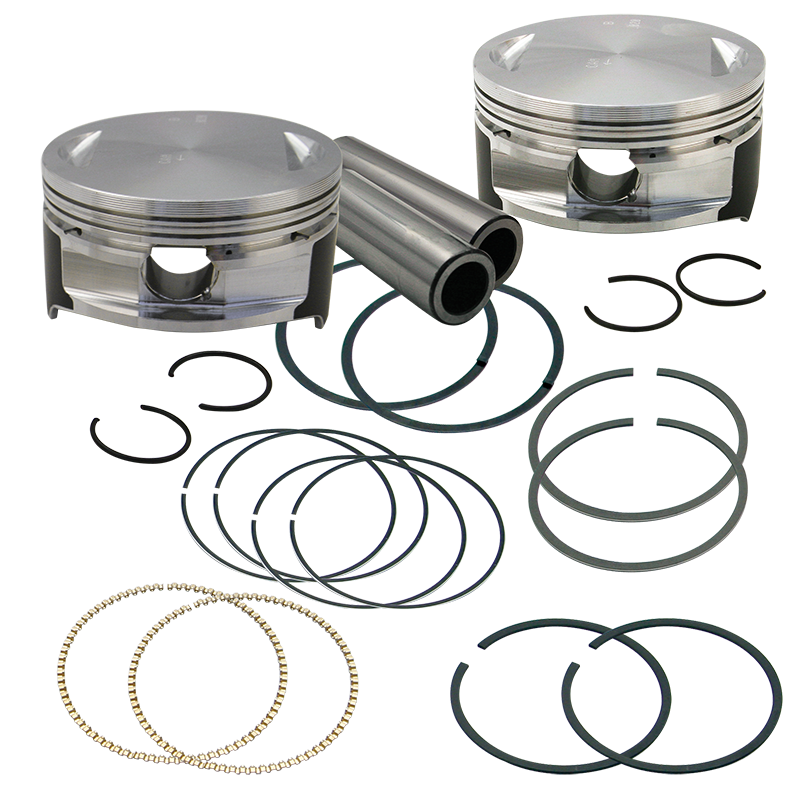 S&S 106" Forged Stroker Pistons for 1999-'16 HD® Big Twins - +.020"