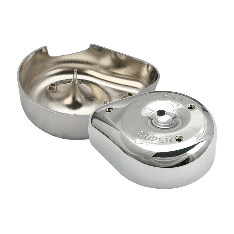 Notched Teardrop Air Cleaner Cover For Super E & G Carbs On 1966