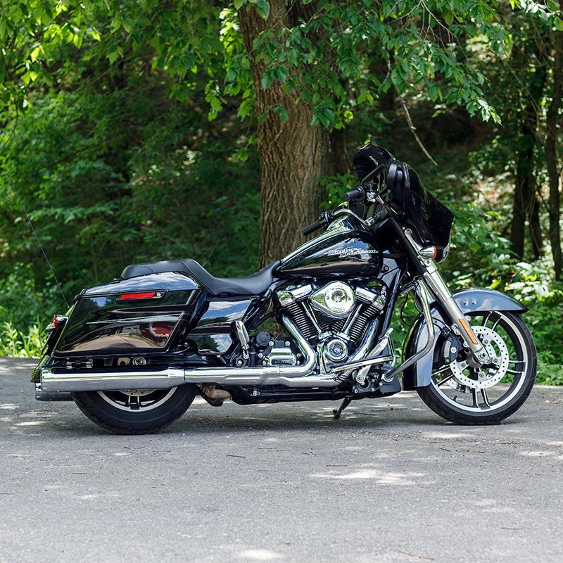 Mk45 TOURING MUFFLER for M8 TOURING MODELS—Chrome with Chrome