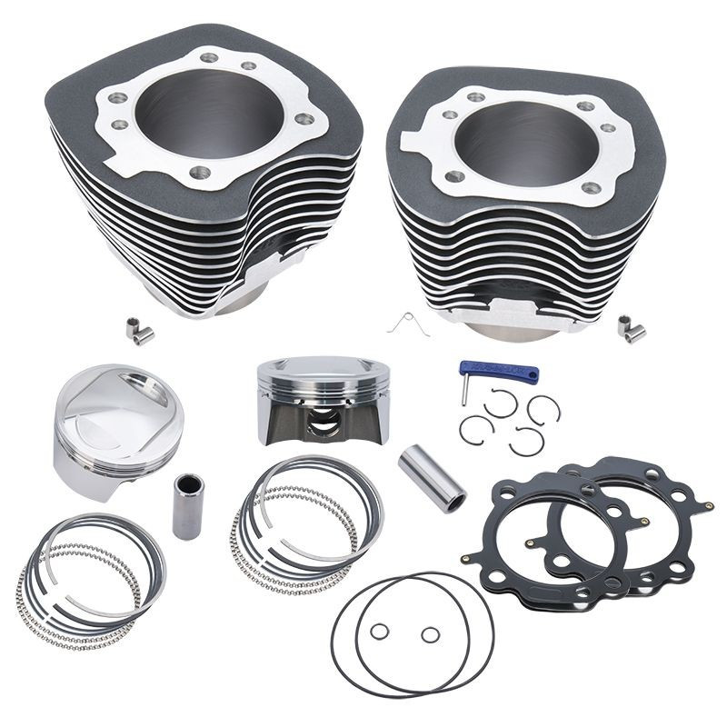 98" Bolt-In Big Bore Kit for 1999-'06 Big Twins - Wrinkle Black Finish