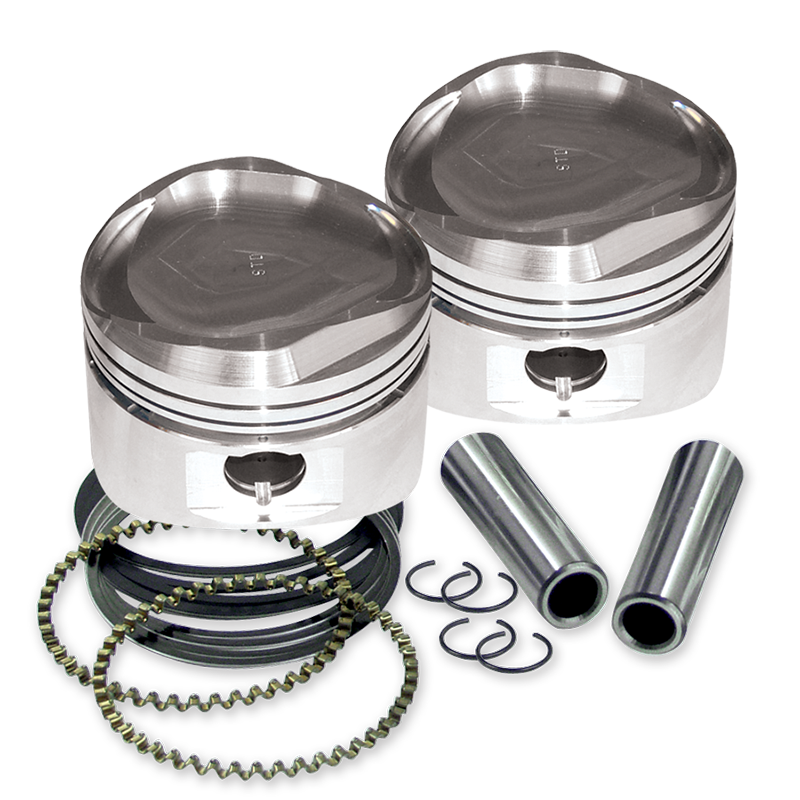 89" Low Compression Stroker Pistons For 1984-'99 HD® Big Twins W/ Super Stock Heads - Standard