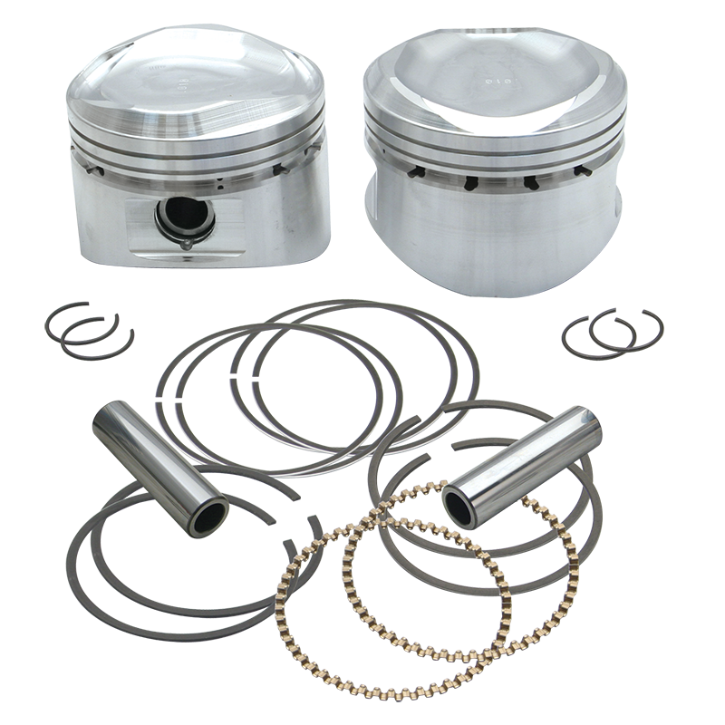 89" Low Compression Stroker Pistons For 1984-'99 HD® Big Twins W/ Super Stock Heads - + .010"