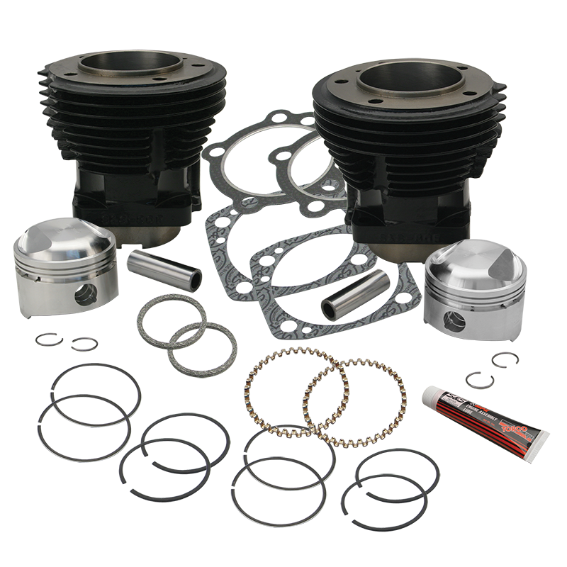 80" 3-1/2" Bore Cylinder and Standard Compression Piston Kit for 1979-'84 80" HD® Big Twins - Gloss Black Finish