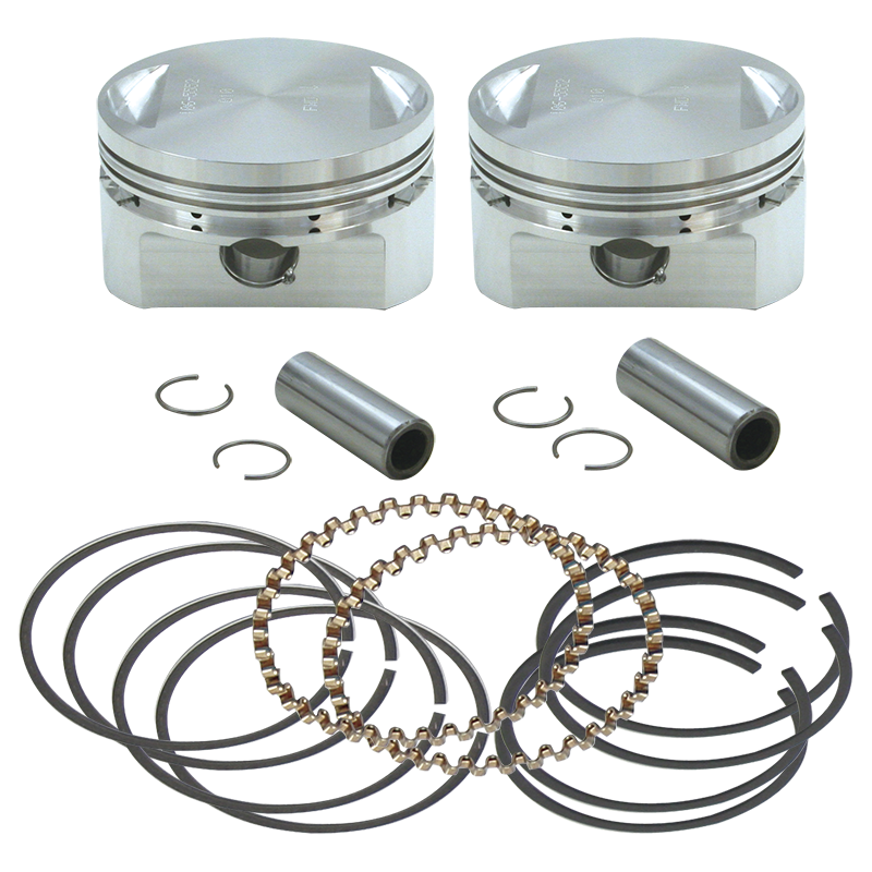 31/2" Bore Forged Stroker Piston Kits For Stock Heads Or S&S Performance Replacement Heads - +.030"
