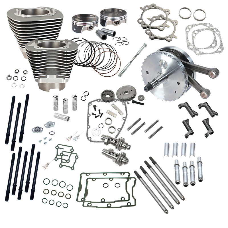 124" Hot Set Up Kit® Without S&S Cylinder Heads For 2007-'16 Non-Balanced CVO Big Twins - Stone Gray