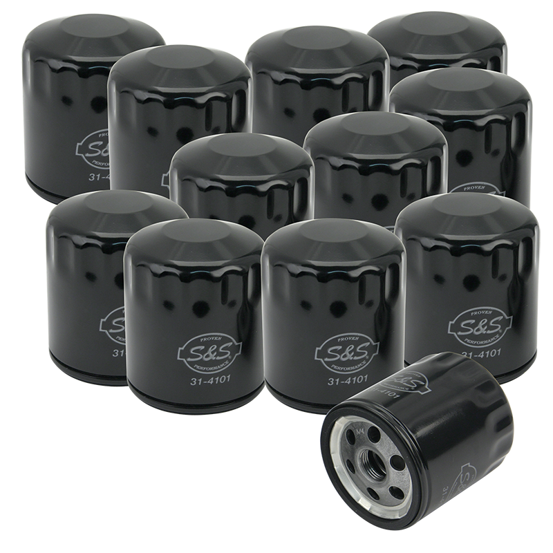 12 Pack of Black Oil Filters for HD® Sportster®, HD® Evolution®