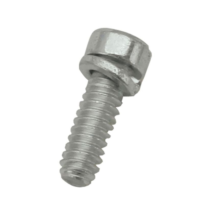 10-24 X 3/4" Zinc-Plated Steel Slotted Screw with Lock Washer