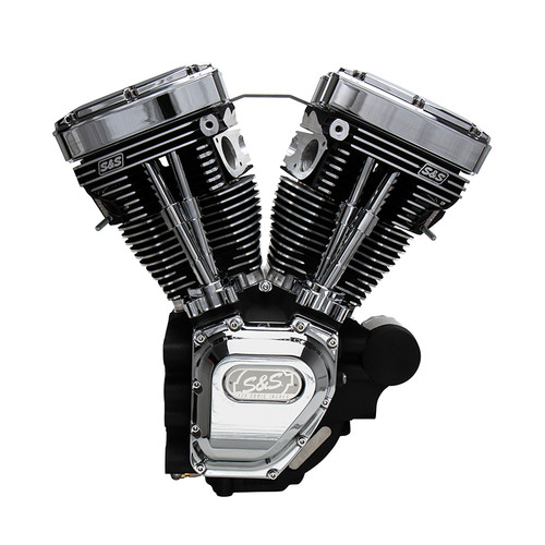 T124 T-Series Long Block Engine for 2007-'16 Touring Models - Wrinkle Black