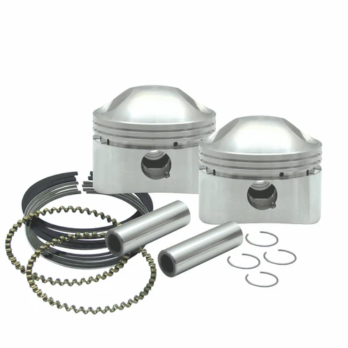 S&S® Low Compression Forged Stock Bore Stoker Pistons For 1936-'84 HD® Big Twins - 3-7/16" +.050"