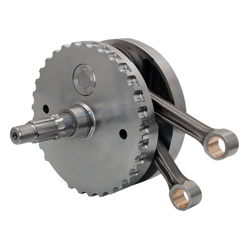 S&S® 4" Stroke Flywheel Assembly W/Sprocket Shaft Bearing Race For 2003-'06 Non-Balanced HD® Big Twins (Except 2006 Dyna Models) S&S® 4" Stroke Flywheel Assembly W/Sprocket Shaft Bearing Race For 2003-'06 Non-Balanced HD® Big Twins (Except 2006 Dyna Models)