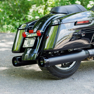 Mk45 TOURING MUFFLER for M8 TOURING MODELS—Black with Black