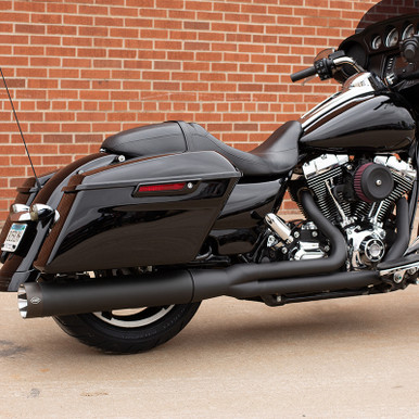 Exhaust System, Complete, 50 State, 2 into 1, Sidewinder®, Black, 2007-'16 Touring Models