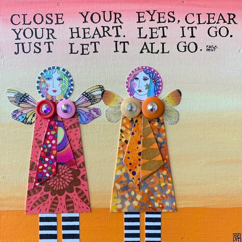 Just let it all go  8 x 8 canvas