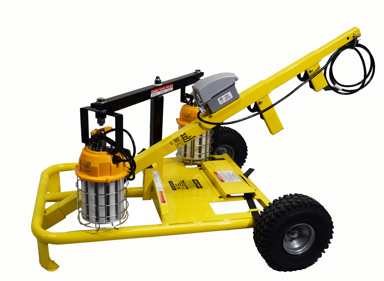 Portable 360° LED Light Tower Cart, 36,000 Lumens