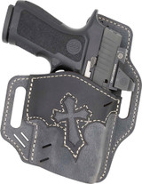 Discover the Versacarry Arc Angel Vintage Series OWB Holster designed for P365 and Hellcat pistols. This holster offers a classic yet functional design, ideal for everyday carry. Available in stylish gray and black color options.