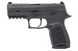 Explore the SIG SAUER P320 Compact Nitron 9mm with a 3.9" barrel and 15-round capacity. Optics-ready slide, Nitron finish, and modular design for unmatched versatility and reliability.