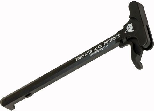 Enhance your AR-15 with the Odin Works XCH Complete Extended Charging Handle. Crafted from 7075 billet aluminum with a durable black finish, this charging handle offers improved grip and functionality.