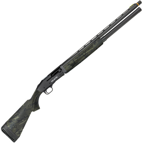 Discover the Mossberg 940 JM Pro Optic Ready 12 Gauge Shotgun in Black Multicam, designed with Jerry Miculek for competitive shooting. Features optic-ready receiver, adjustable stock, and 9+1 capacity.